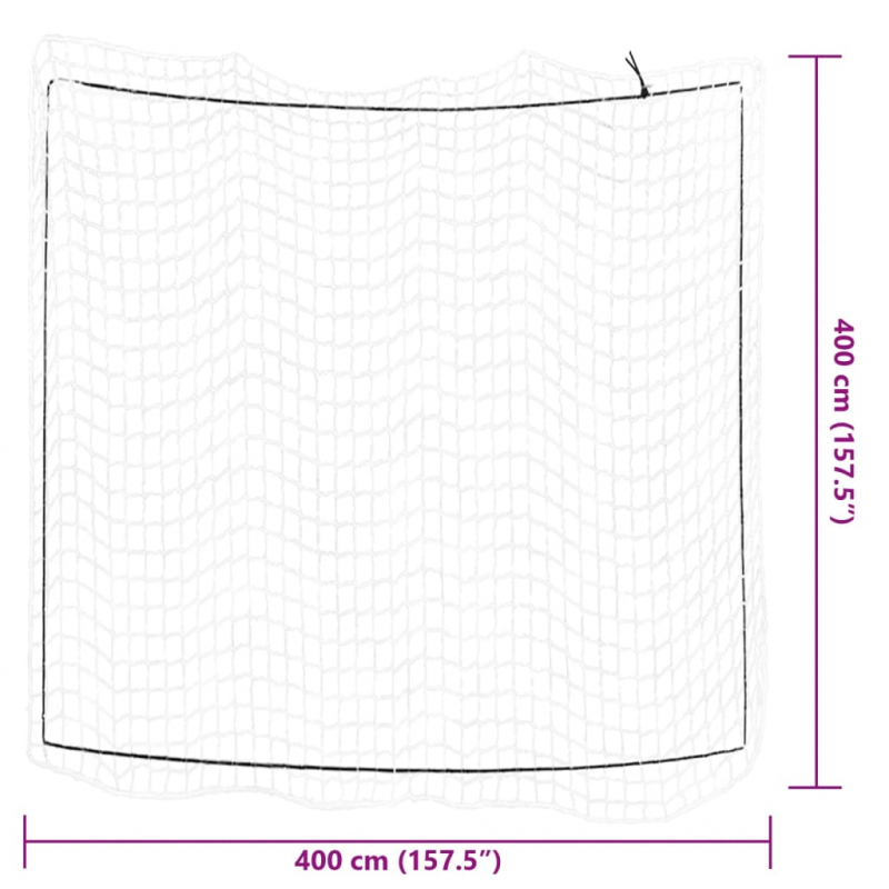 Anhängernetz mit Gummiseil Weiß 4x4 m PP