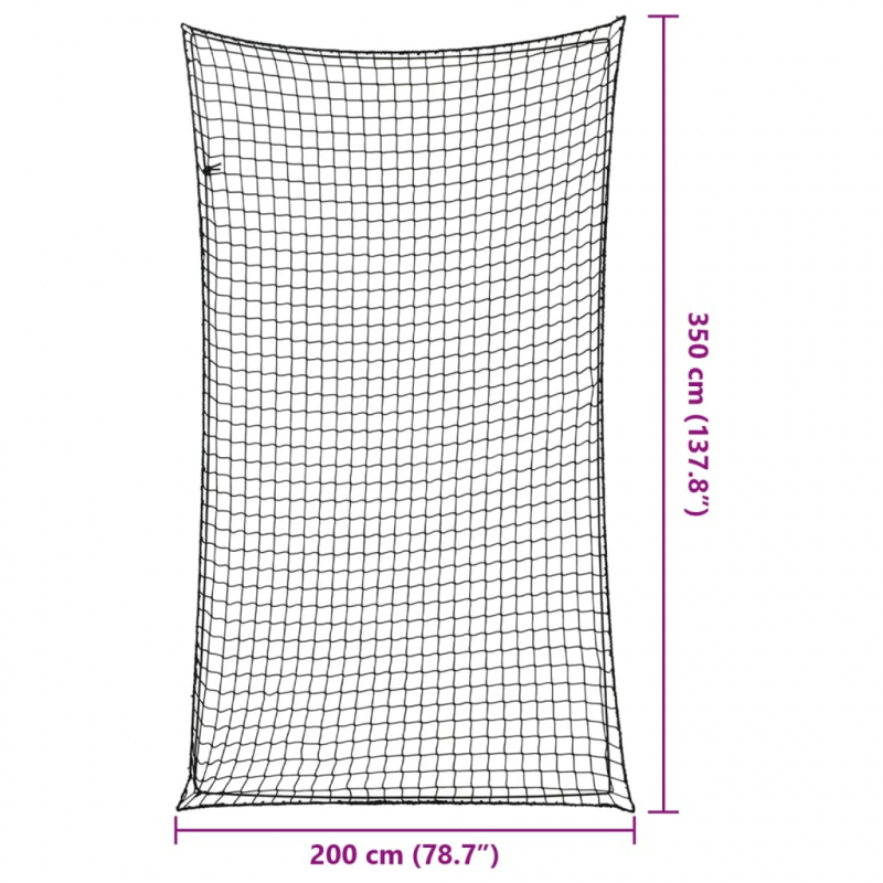 Anhängernetz mit Gummiseil Schwarz 3,5x2 m PP