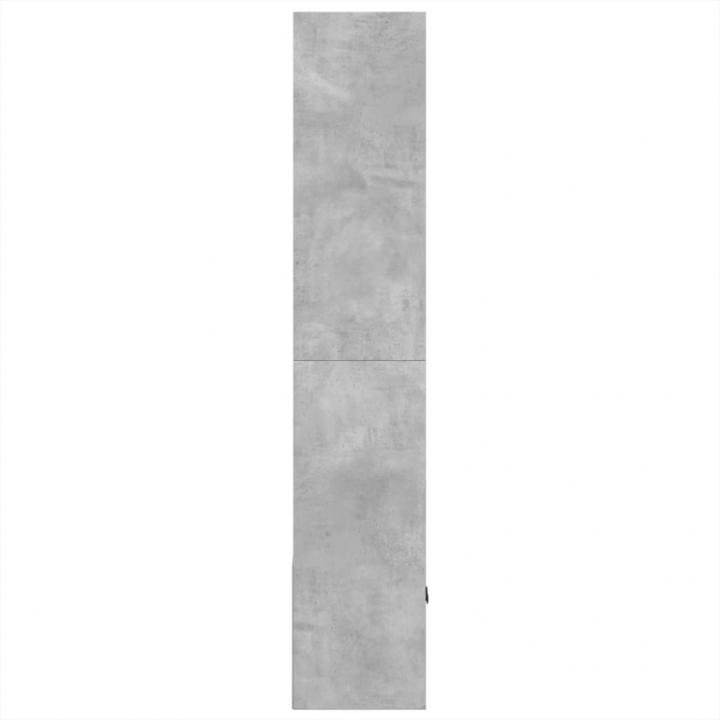 Bücherregal Betongrau 70x36x189 cm Holzwerkstoff