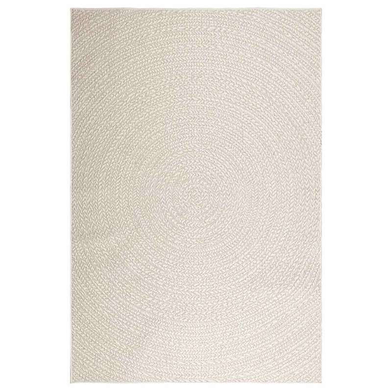 Teppich ZIZUR Creme 160x230 cm Jute-Optik Indoor und Outdoor