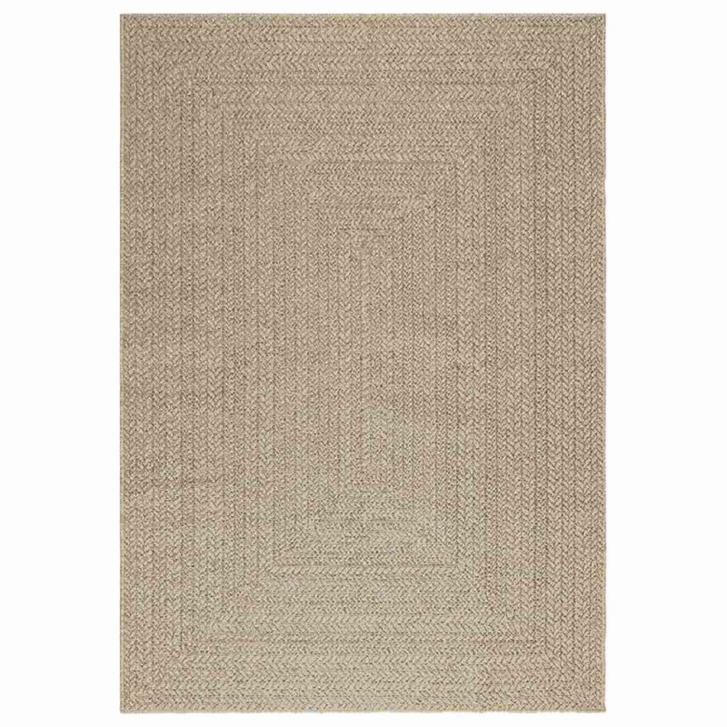 Teppich ZIZUR Beige 140x200 cm Jute-Optik Indoor und Outdoor