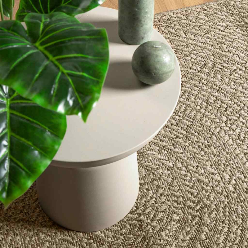 Teppich ZIZUR Beige 80x200 cm Jute-Optik Indoor und Outdoor