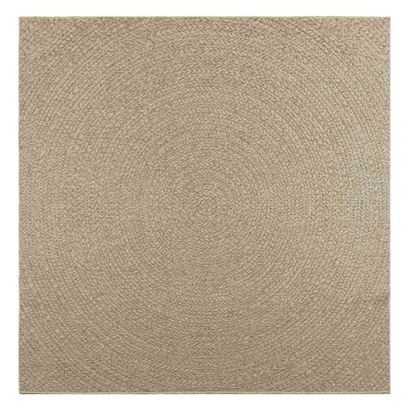 Teppich ZIZUR Beige 200x200 cm Jute-Optik Indoor und Outdoor