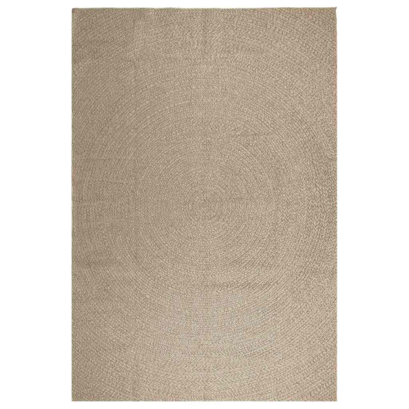 Teppich ZIZUR Beige 240x340 cm Jute-Optik Indoor und Outdoor