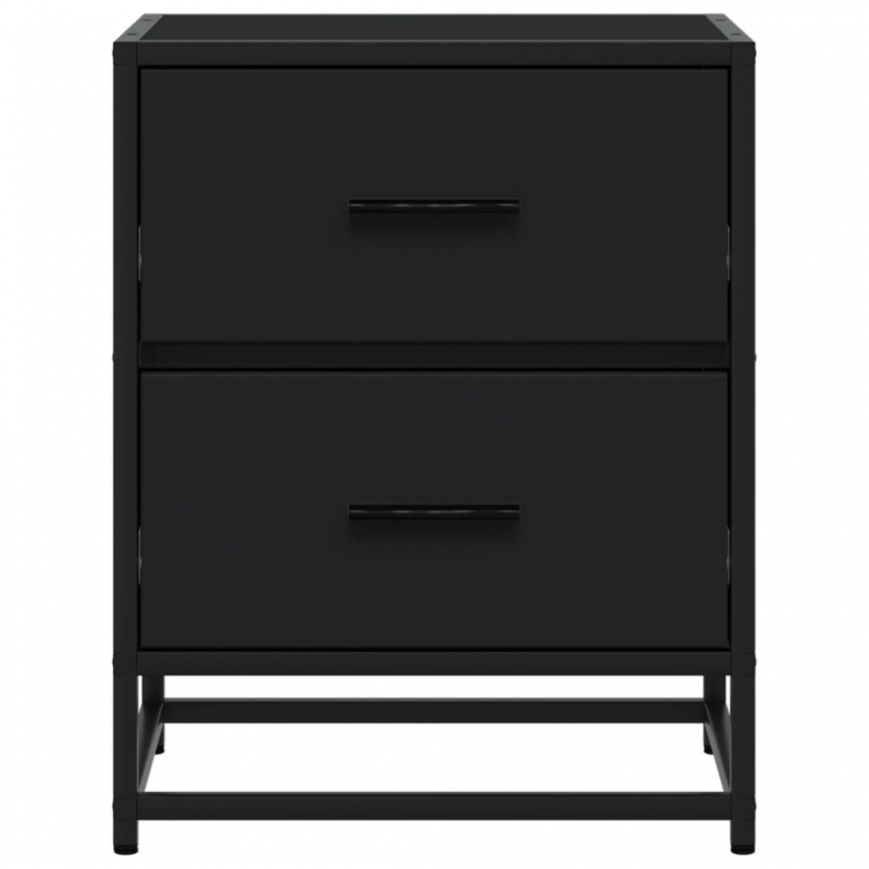 Nachttische 2 Stk. Schwarz 40x31x50 cm Holzwerkstoff