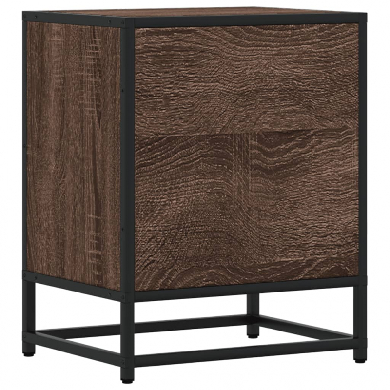 Nachttische 2 Stk. Braun Eichen-Optik 40x31x50 cm Holzwerkstoff
