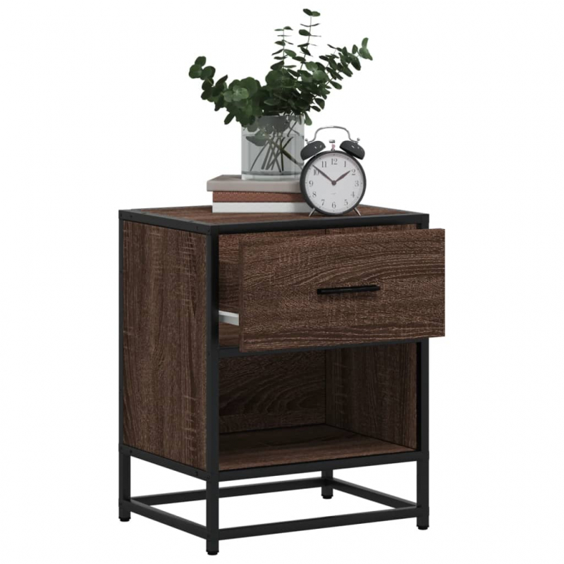 Nachttische 2 Stk. Braun Eichen-Optik 40x31x50 cm Holzwerkstoff