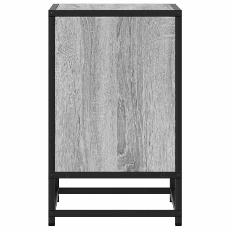 Nachttische 2 Stk. Grau Sonoma 40x31x50 cm Holzwerkstoff Metall