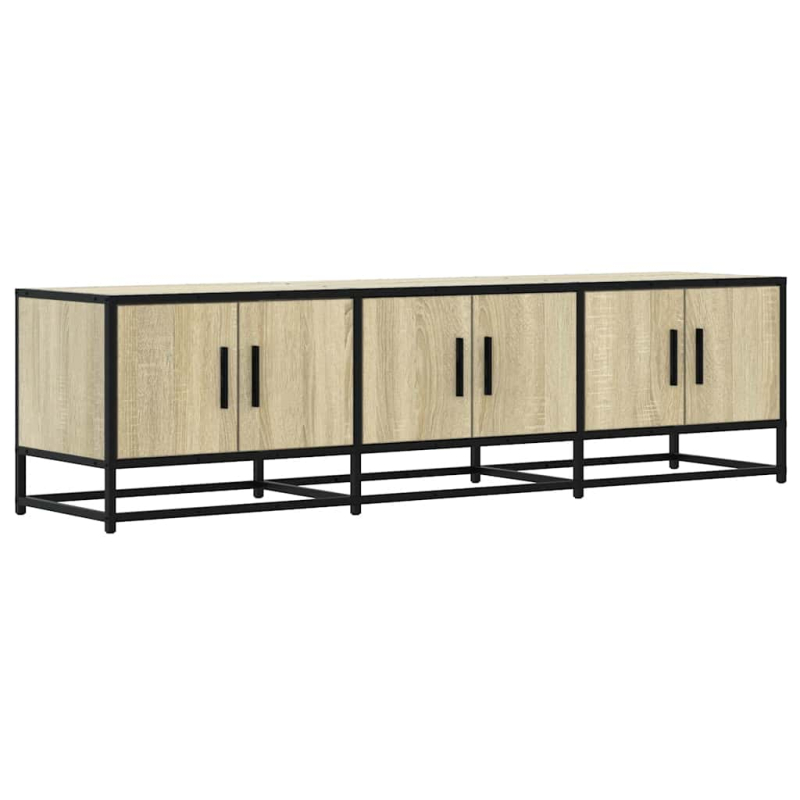 TV-Schrank Sonoma-Eiche 150x35x41 cm Holzwerkstoff und Metall