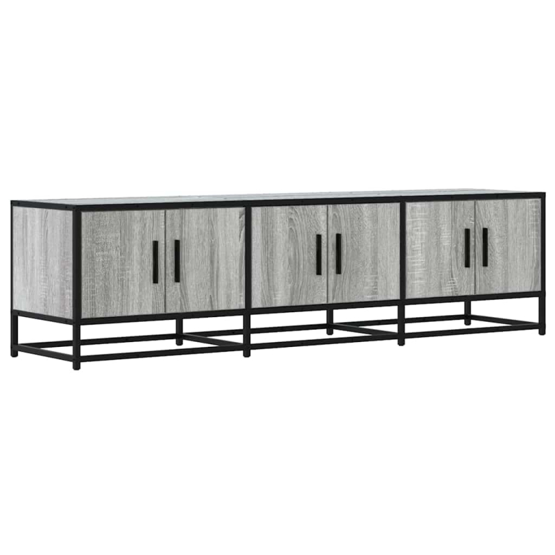 TV-Schrank Grau Sonoma 150x35x41 cm Holzwerkstoff und Metall