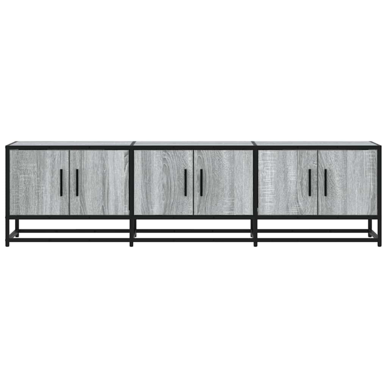 TV-Schrank Grau Sonoma 150x35x41 cm Holzwerkstoff und Metall