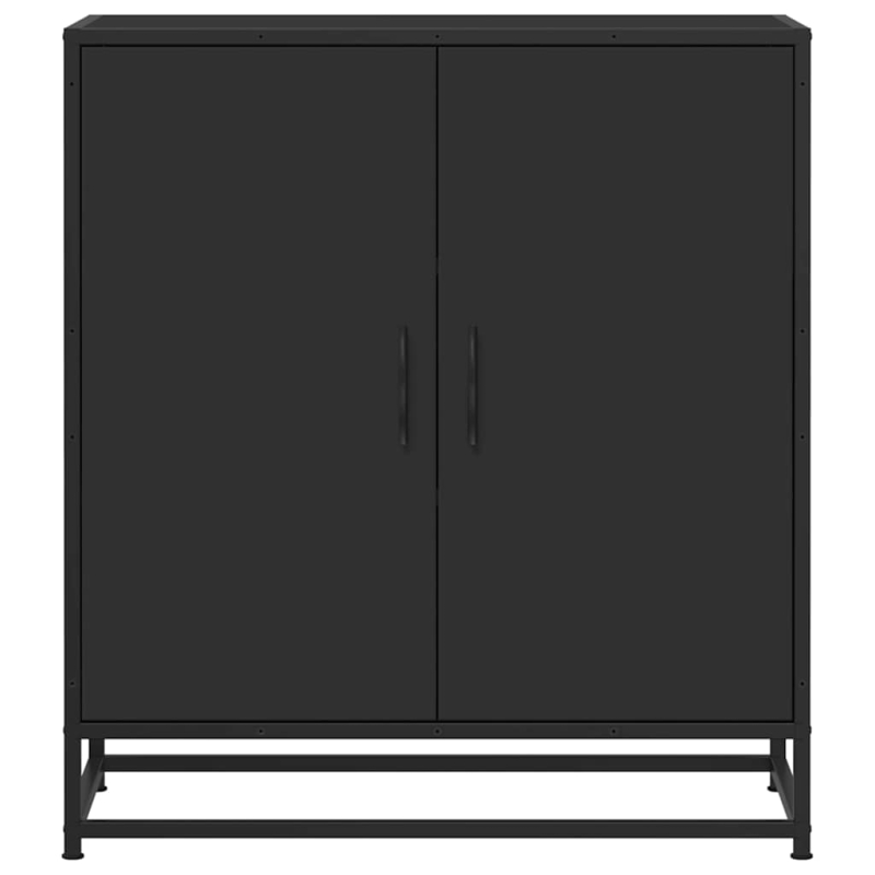 Sideboard Schwarz 68x35x76 cm Holzwerkstoff und Metall