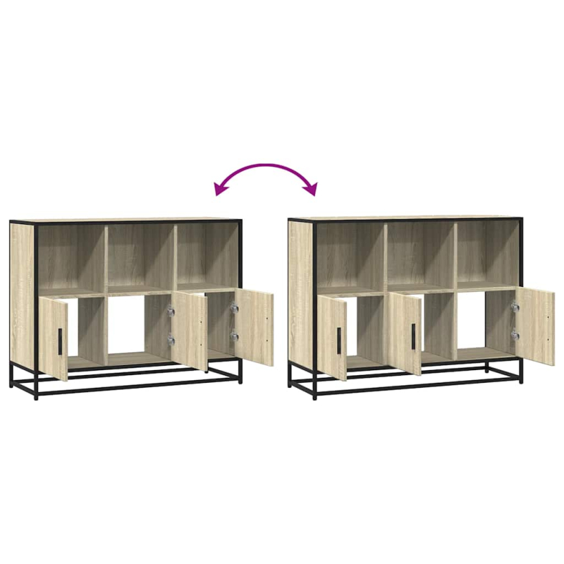 Sideboard Sonoma-Eiche 100x35x76 cm Holzwerkstoff