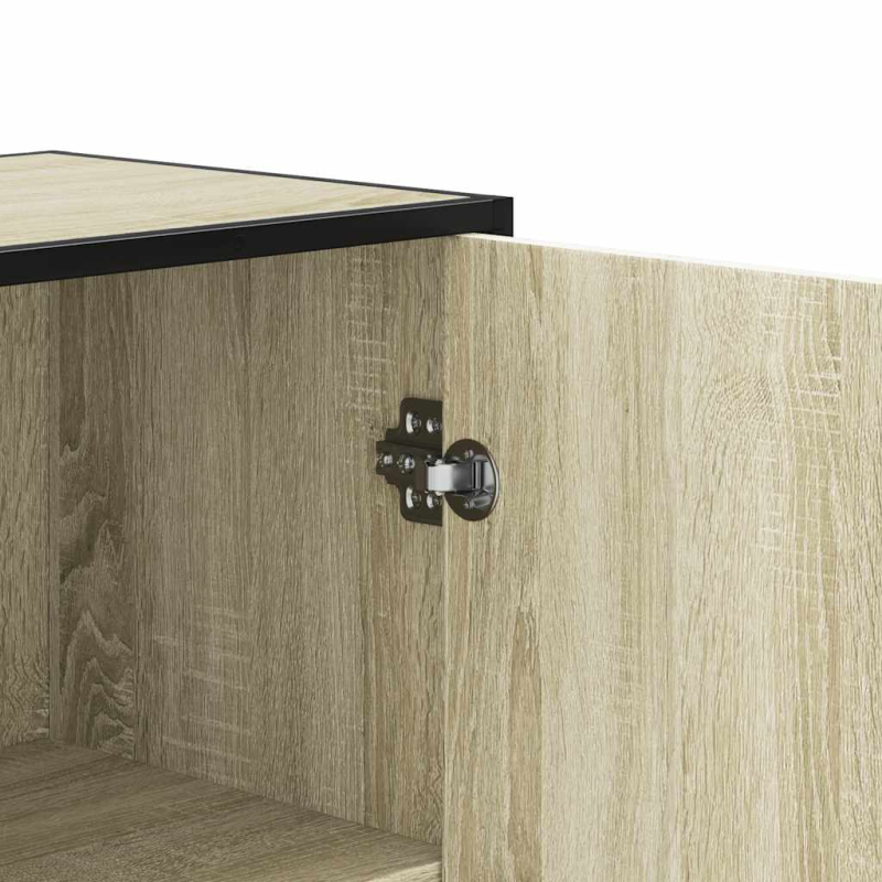 Highboard Sonoma-Eiche 35,5x35x139 cm Holzwerkstoff Metall