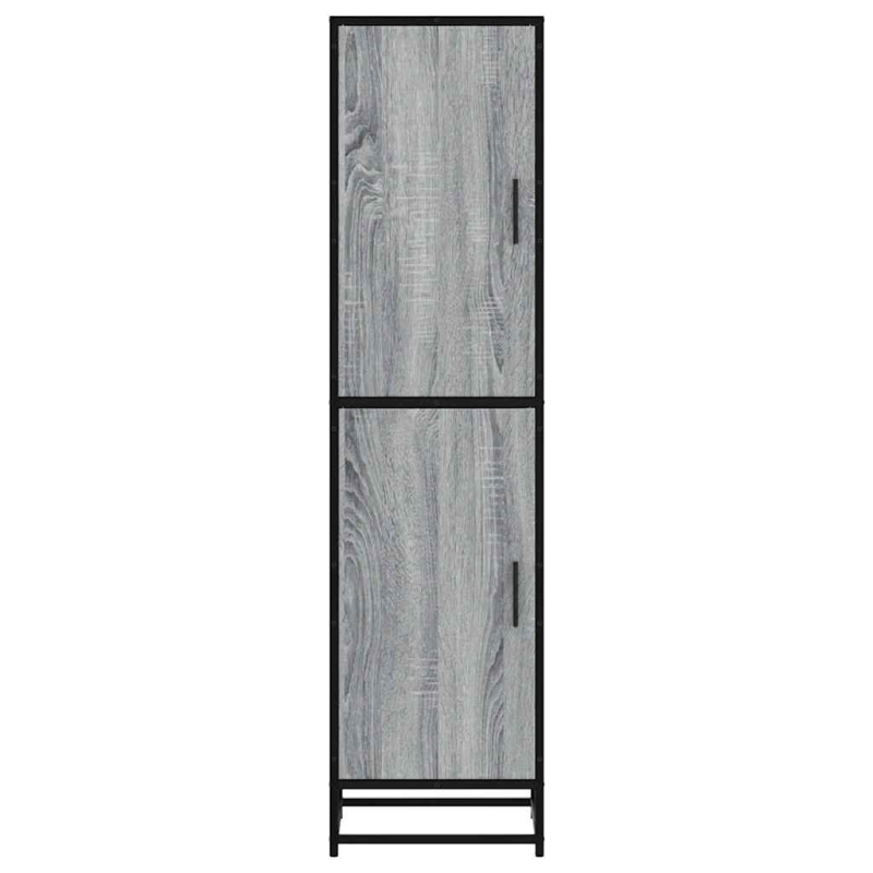 Highboard Grau Sonoma 35,5x35x139 cm Holzwerkstoff und Metall