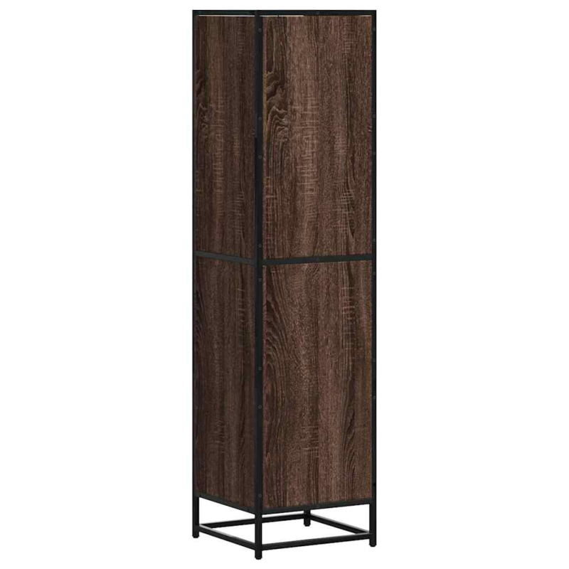 Highboard Braun Eichen-Optik 35,5x35x139cm Holzwerkstoff Metall