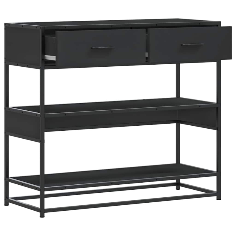 Konsolentisch Schwarz 90x35x80 cm Holzwerkstoff