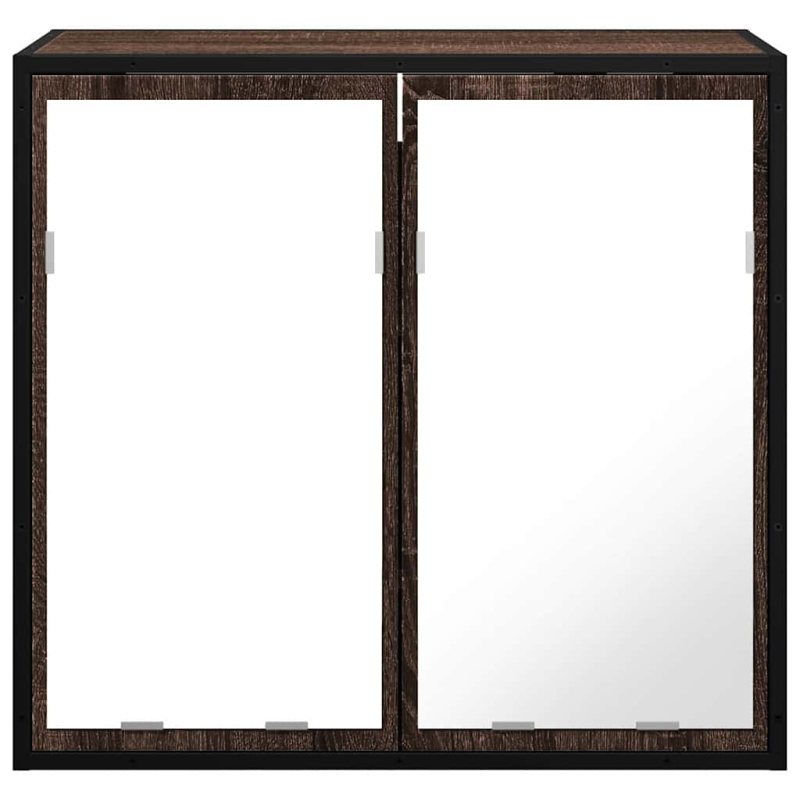 Bad-Spiegelschrank Braun Eichen-Optik 65x20x60 cm Holzwerkstoff