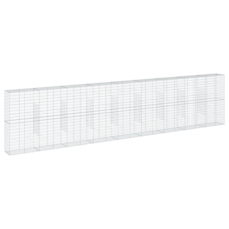 Gabione mit Deckel 900x50x200 cm Verzinktes Eisen
