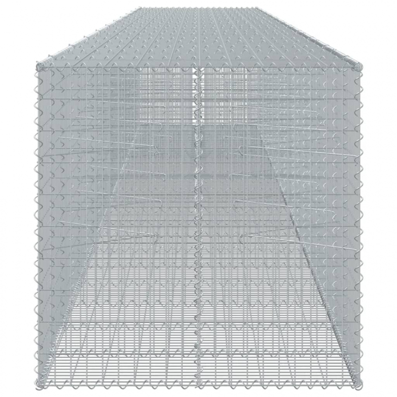 Gabione mit Deckel 1050x100x100 cm Verzinktes Eisen