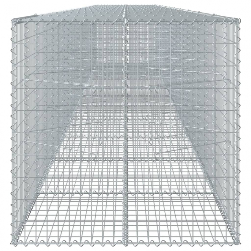 Gabione mit Deckel 1100x100x100 cm Verzinktes Eisen