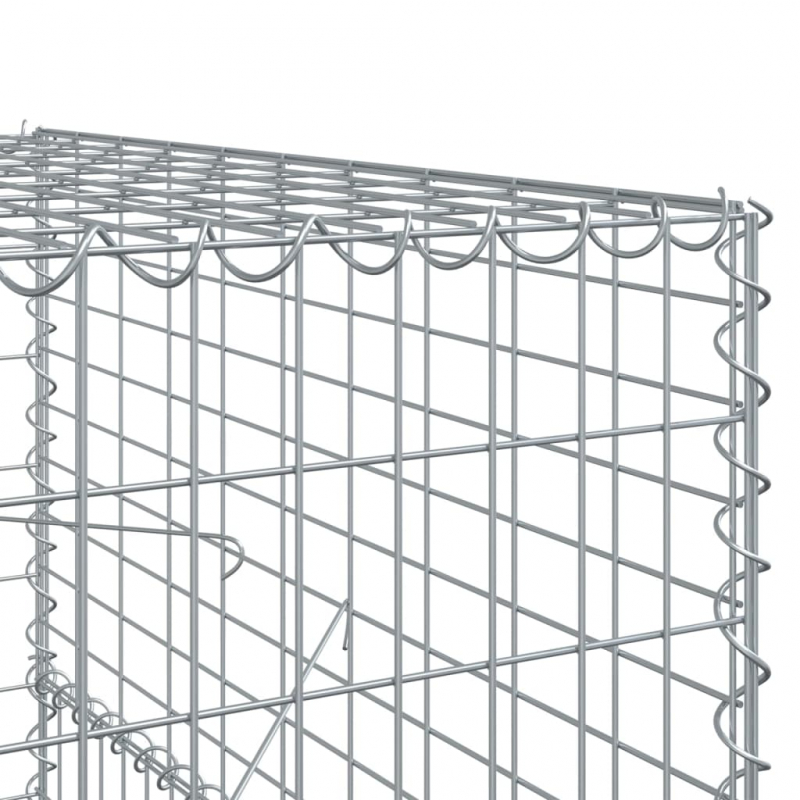 Gabione mit Deckel 500x100x150 cm Verzinktes Eisen