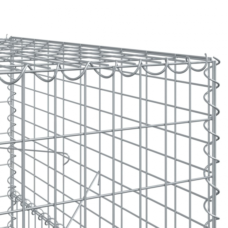 Gabione mit Deckel 800x100x150 cm Verzinktes Eisen