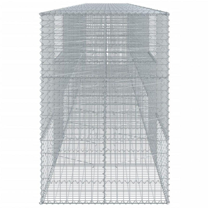 Gabione mit Deckel 900x100x150 cm Verzinktes Eisen