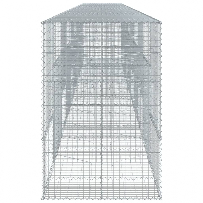 Gabione mit Deckel 1000x100x150 cm Verzinktes Eisen