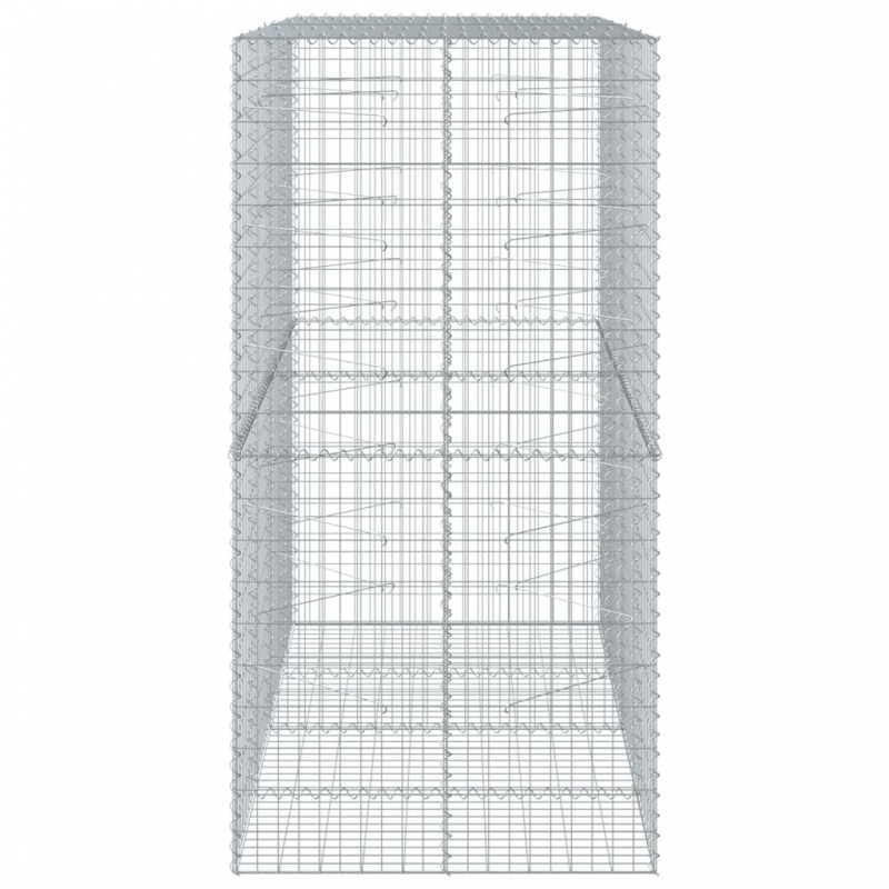 Gabione mit Deckel 200x100x200 cm Verzinktes Eisen