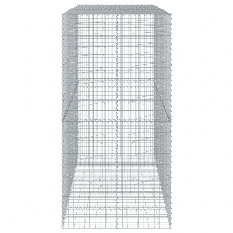 Gabione mit Deckel 250x100x200 cm Verzinktes Eisen