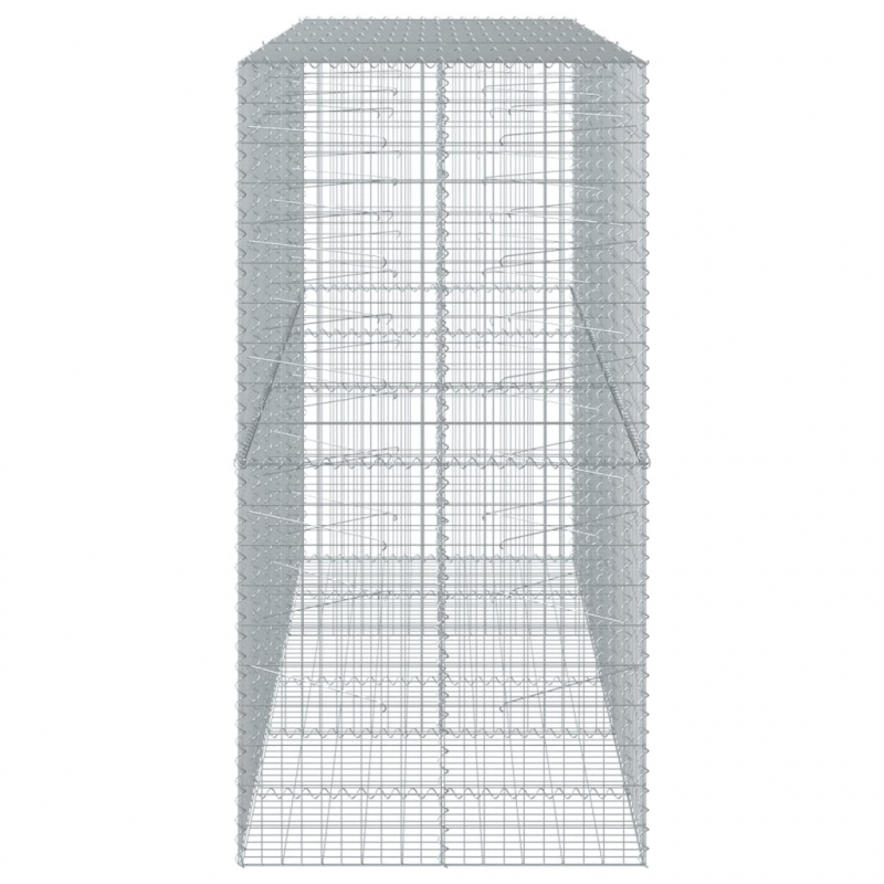 Gabione mit Deckel 300x100x200 cm Verzinktes Eisen