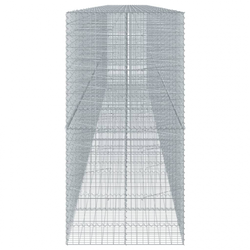 Gabione mit Deckel 1150x100x200 cm Verzinktes Eisen