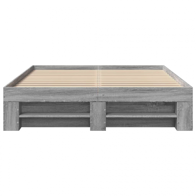 Bettgestell Grau Sonoma 120x200 cm Holzwerkstoff