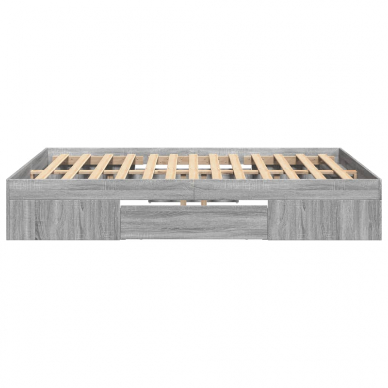 Bettgestell Grau Sonoma 120x200 cm Holzwerkstoff
