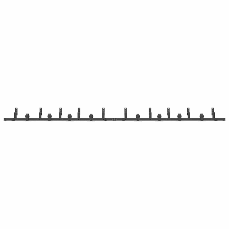 Schiebetürbeschlag-Set 366 cm Stahl Schwarz