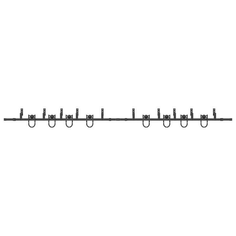 Schiebetürbeschlag-Set 400 cm Stahl Schwarz