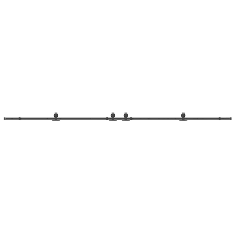 Schiebetürbeschlag-Set 427 cm Stahl Schwarz