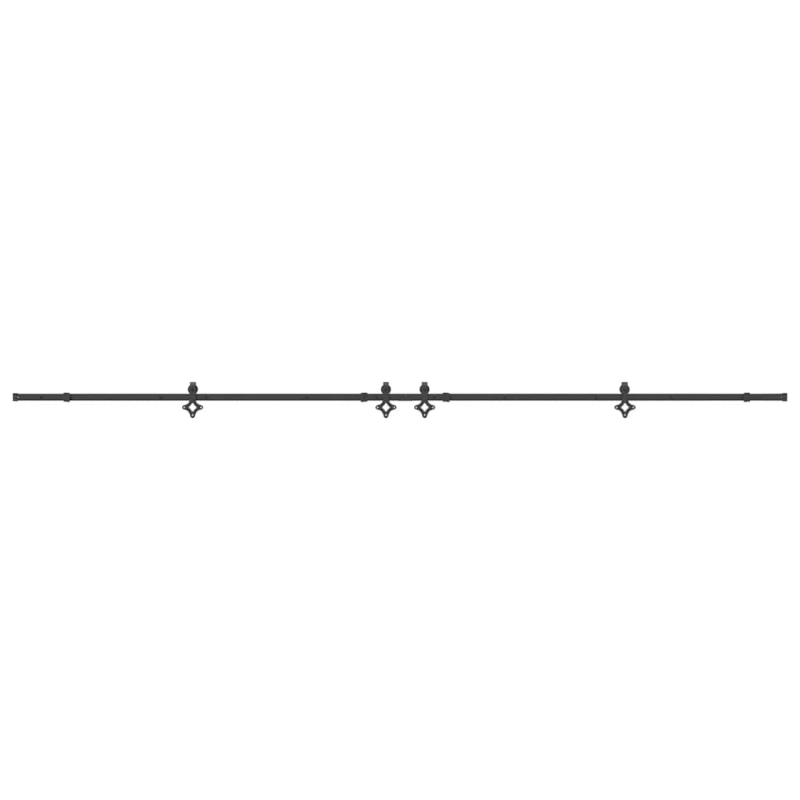Schiebetürbeschlag-Set 427 cm Stahl Schwarz