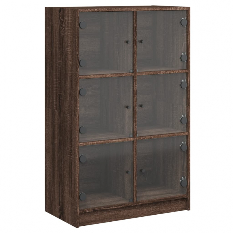 Highboard mit Türen Braun Eiche-Optik 68x37x109cm Holzwerkstoff