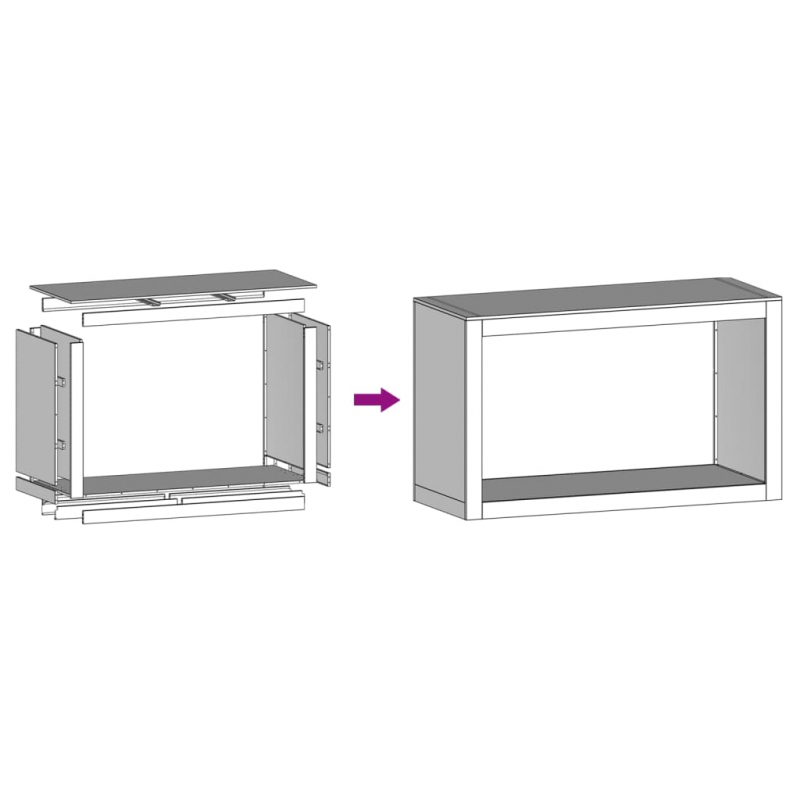 Brennholzregal 100x40x60 cm Verzinkter Stahl