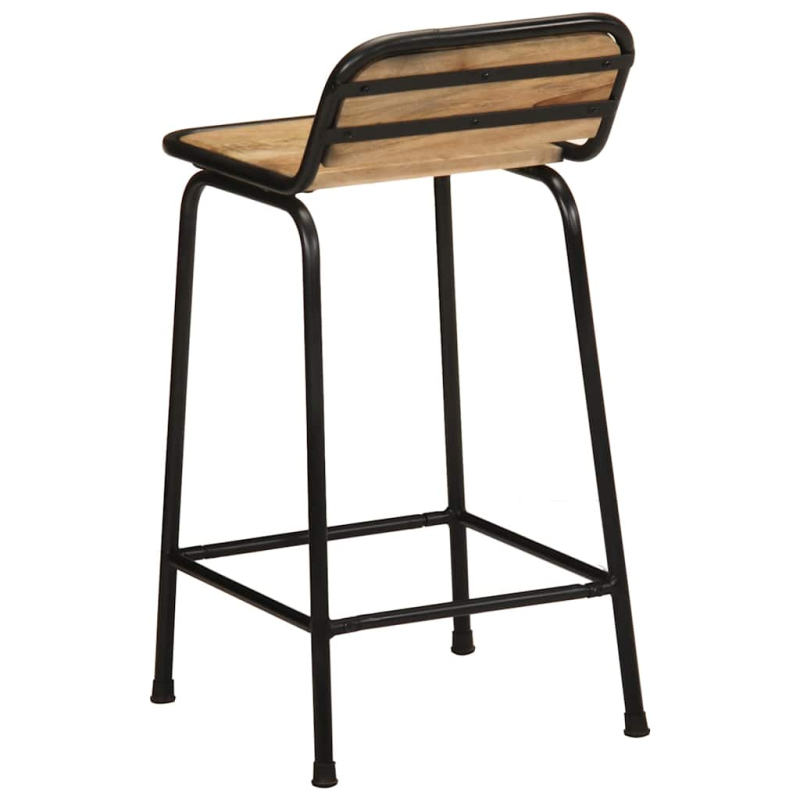 Barhocker 4 Stk. 46x35,5x80 cm Raues Mango Massivholz