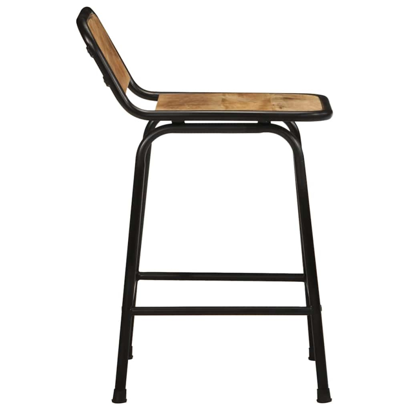 Barhocker 4 Stk. 46x35,5x70 cm Raues Mango Massivholz