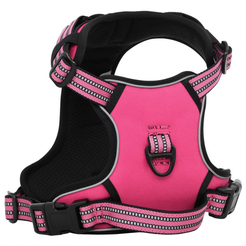 Hundegeschirr mit Leine & Halsband Verstellbar Rosa S