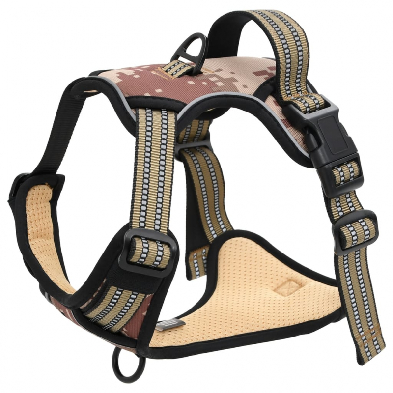 Hundegeschirr mit Leine & Halsband Verstellbar Camouflage XL