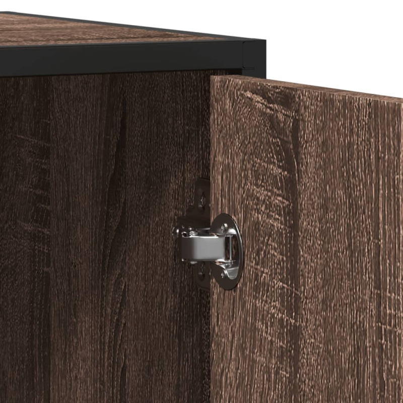 Sideboard Braun Eichen-Optik 134x35x76 cm Holzwerkstoff