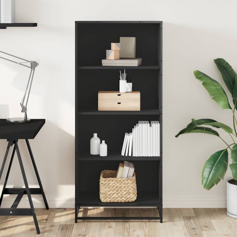 Bücherregal Schwarz 60x35x139 cm Holzwerkstoff