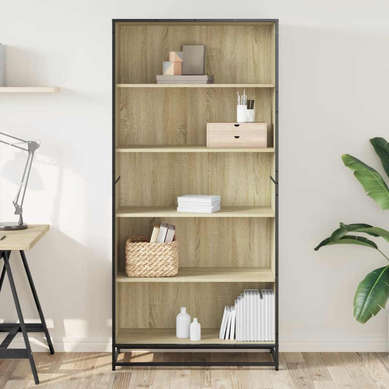 Bücherregal Sonoma-Eiche 80,5x35x170,5 cm Holzwerkstoff