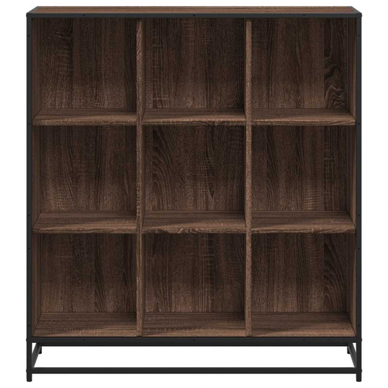 Bücherregal Eichen-Optik 97,5x33x107,5 Holzwerkstoff und Metall