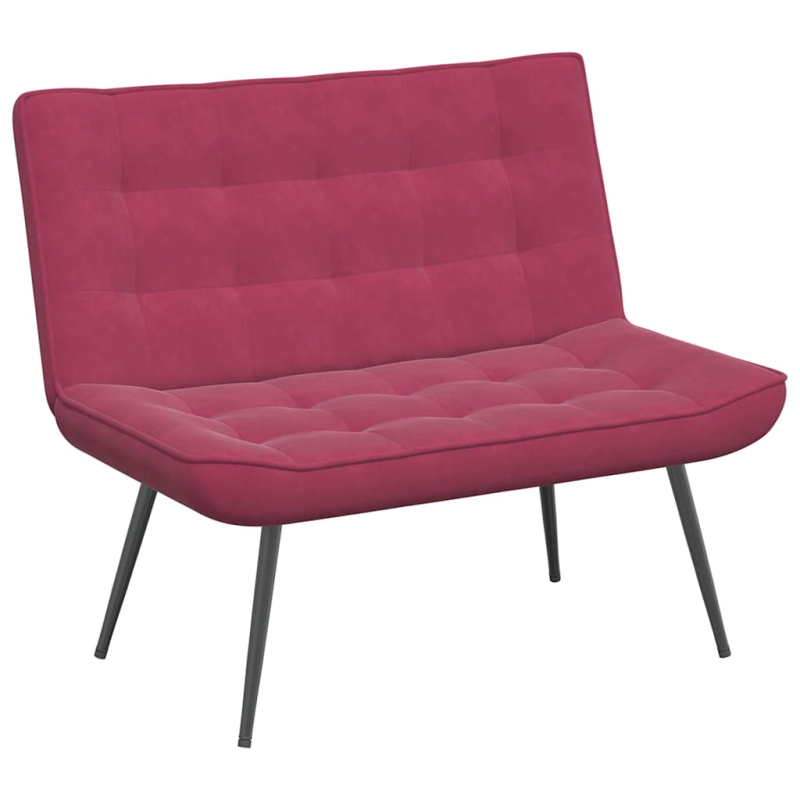 Sitzbank Weinrot 110x74x84 cm Samt